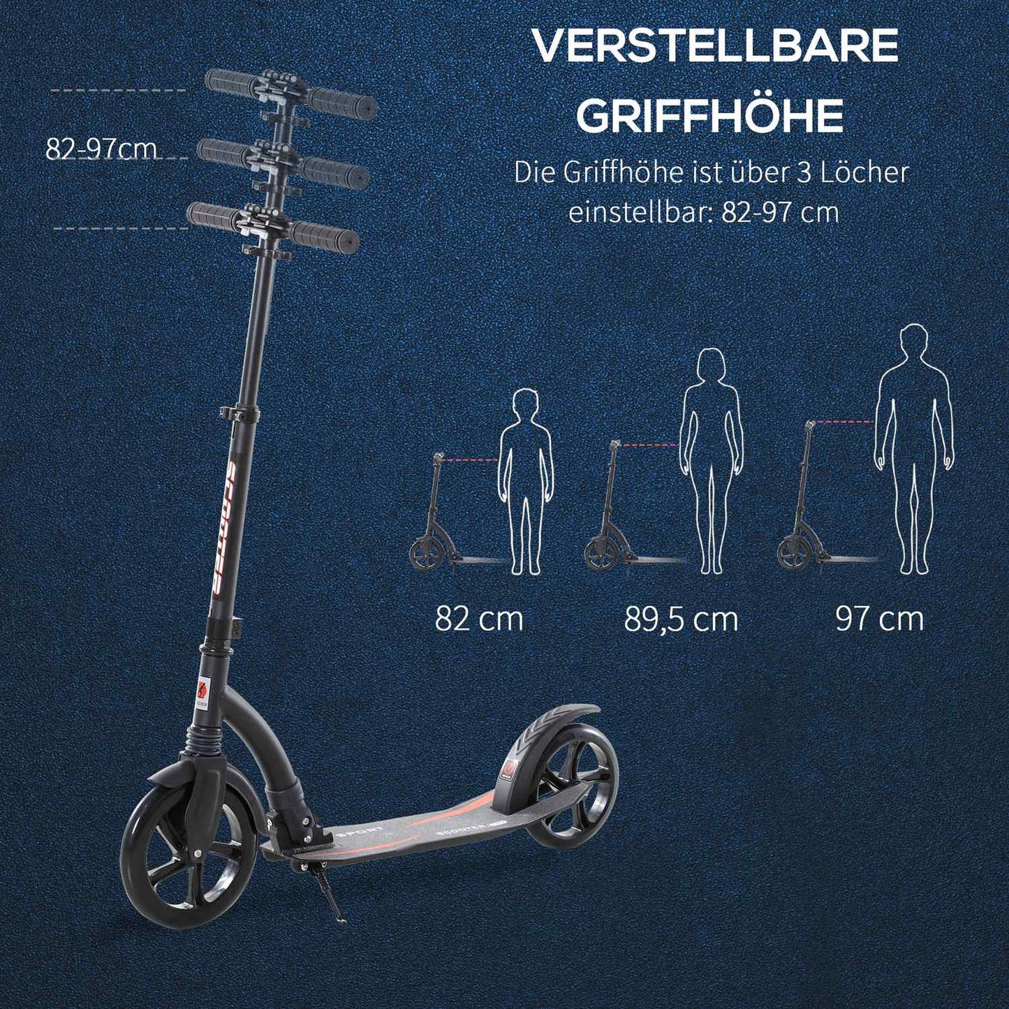 Kick Scooter for children 14+ - foldable, height adjustable, aluminium