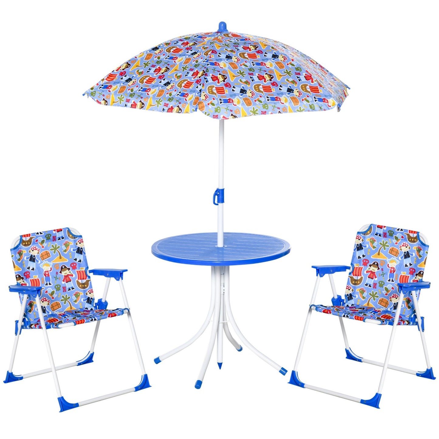 Garden furniture for children - table, 2 chairs, parasol