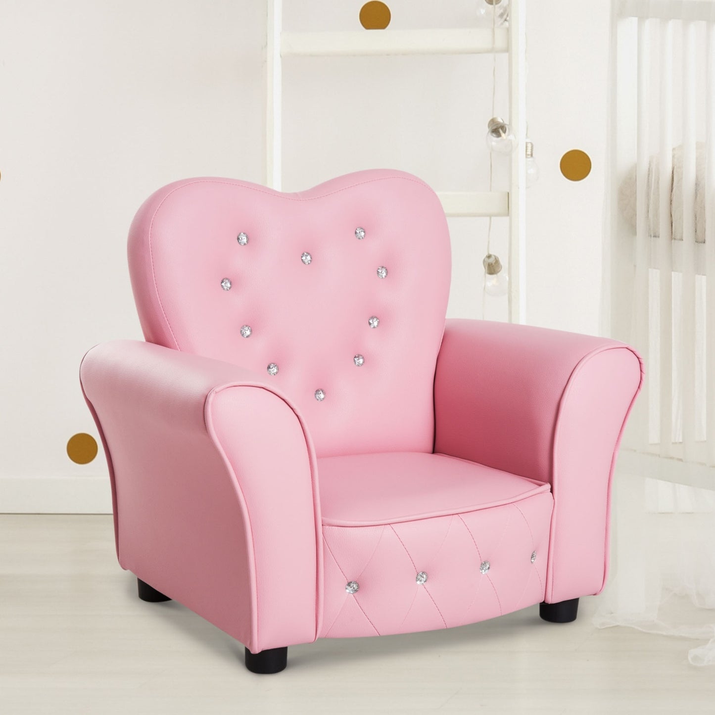 Pink heart-shaped sofa for children - cozy and cute design