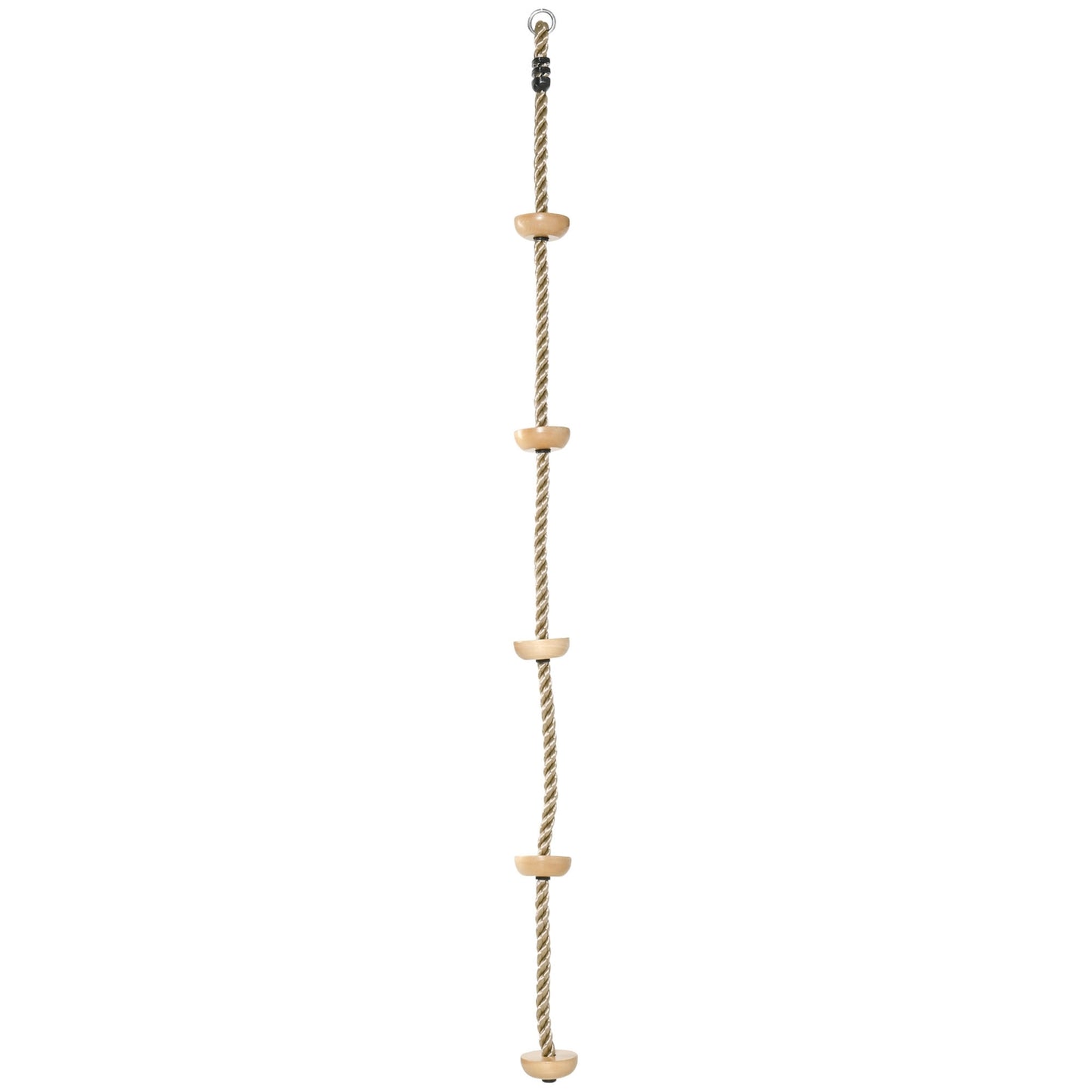Outdoor climbing rope for children with wooden steps, 2m