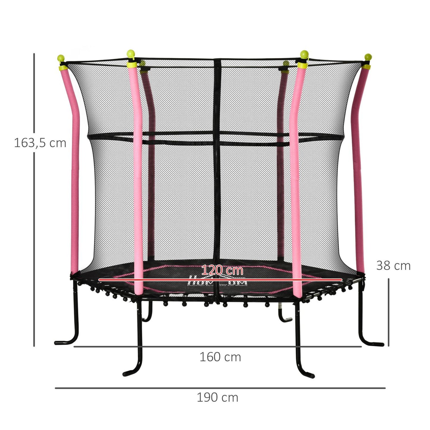 5.3ft Children's Garden Trampoline with Safety Net - up to 60kg