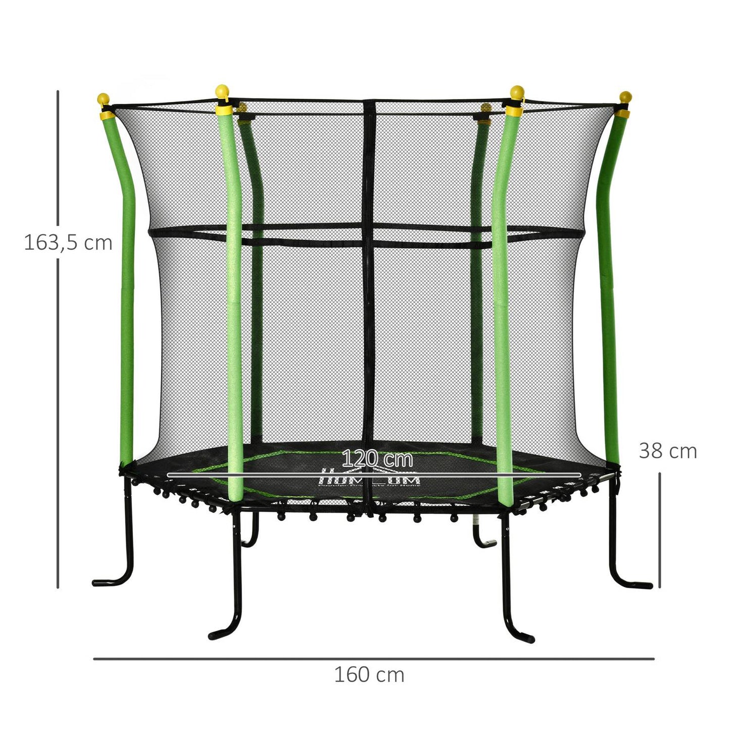 5.3 ft Garden Trampoline for Kids with Safety Net