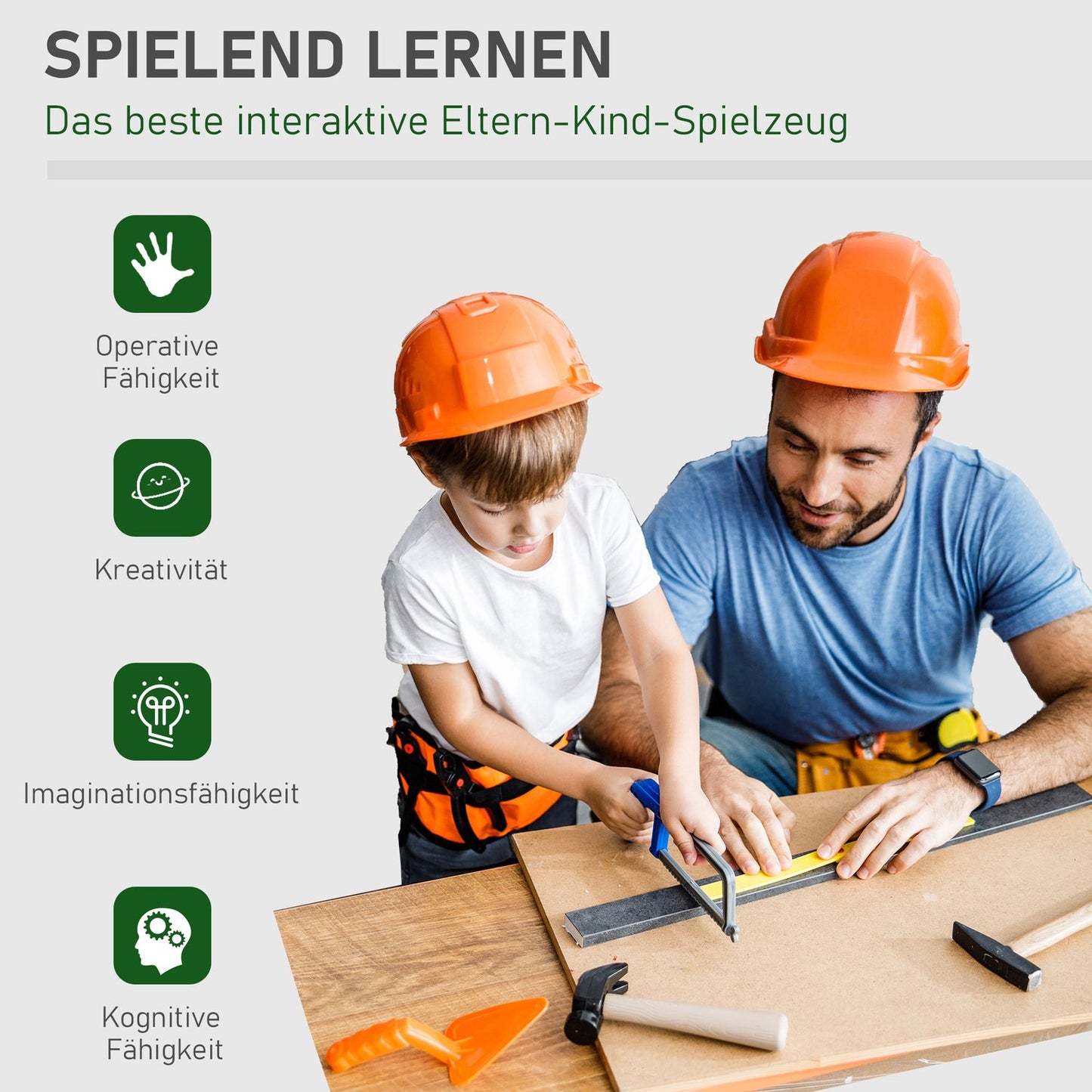 Workbench toy for kids, 37 tools and accessories, ages 3+