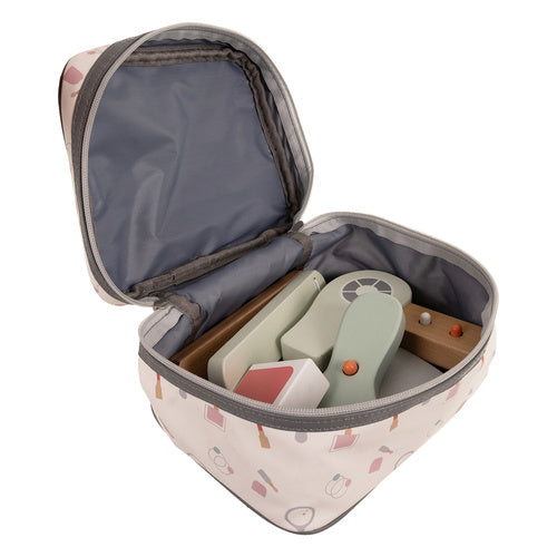 Children's 17-Piece Wooden Cosmetic Set with Bag