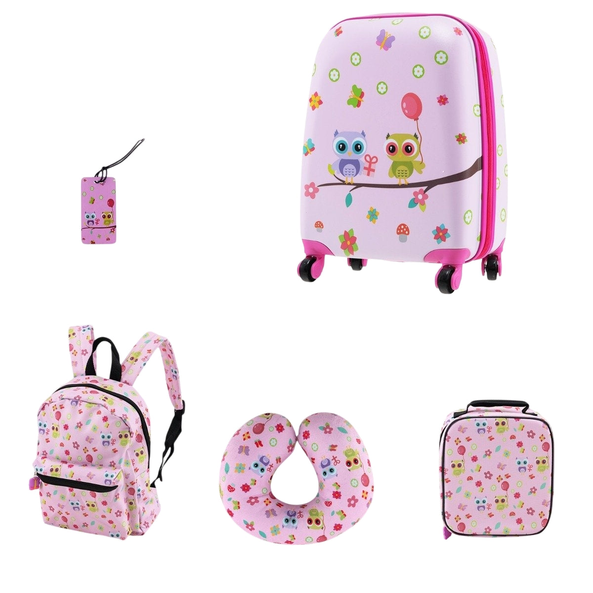 Children's 5-Piece Luggage Set with Backpack & Pillow