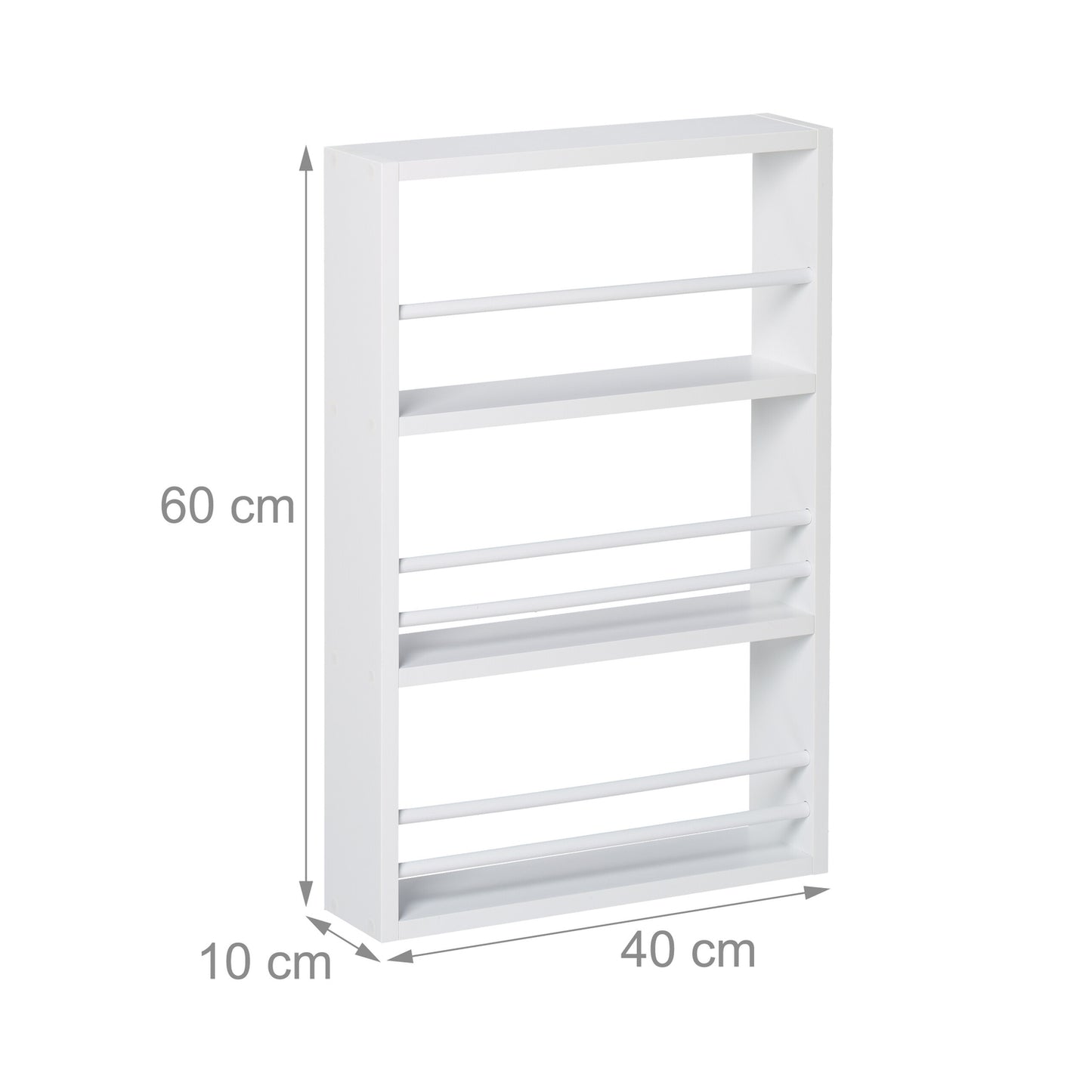 Children's Bookshelf with 3 Shelves, Wall-Mountable
