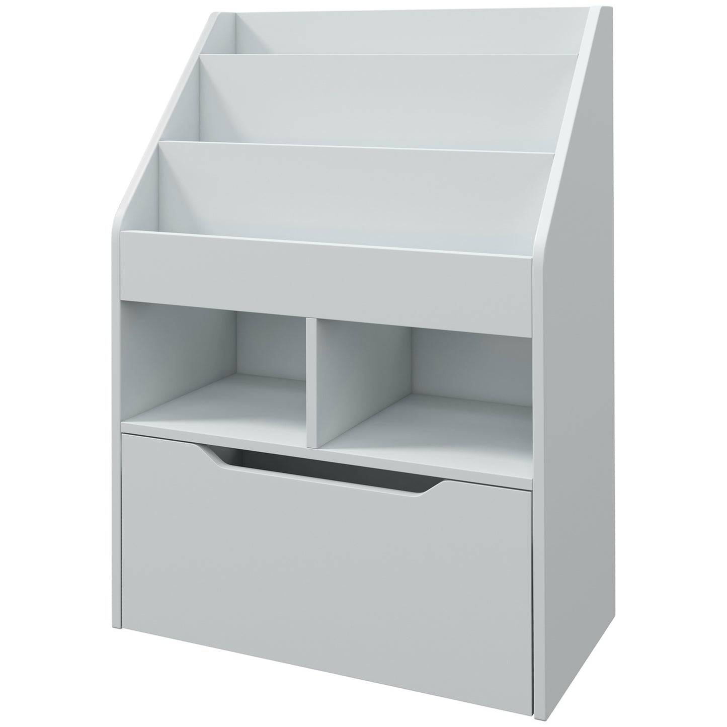 Children's Bookshelf with Drawer, Grey, 60 x 30 x 90 cm