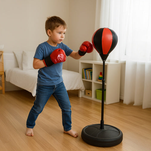 Children's Boxing Set, Punching Bag & Gloves, Adjustable