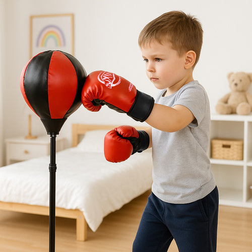 Children's Boxing Set, Punching Bag & Gloves, Adjustable
