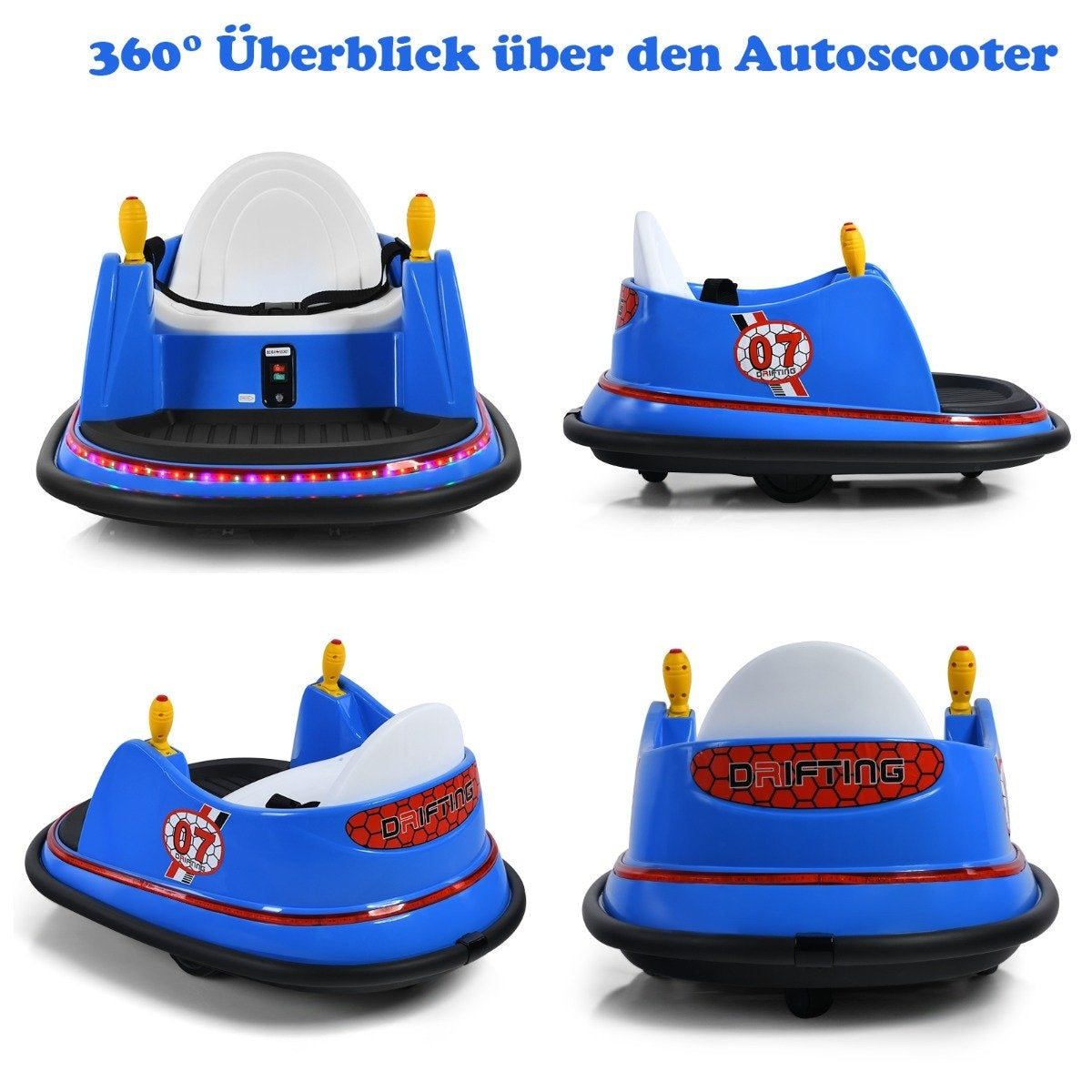 Children's Bumper Car 360 Degree Turning Circle Children's Vehicles 57 x 75 x 42 cm Blue