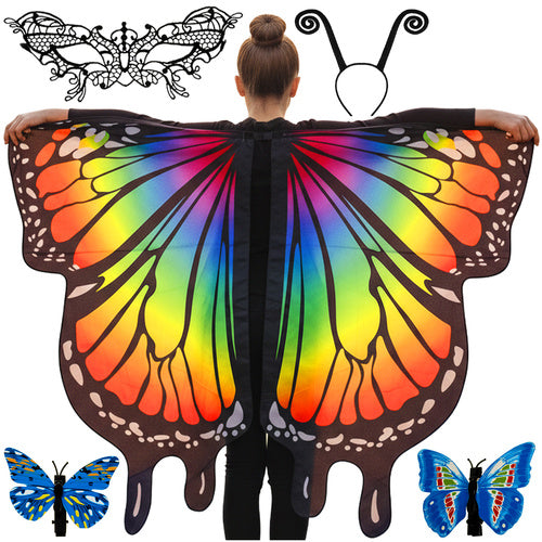 Children's Butterfly Costume Set with Wings & Mask