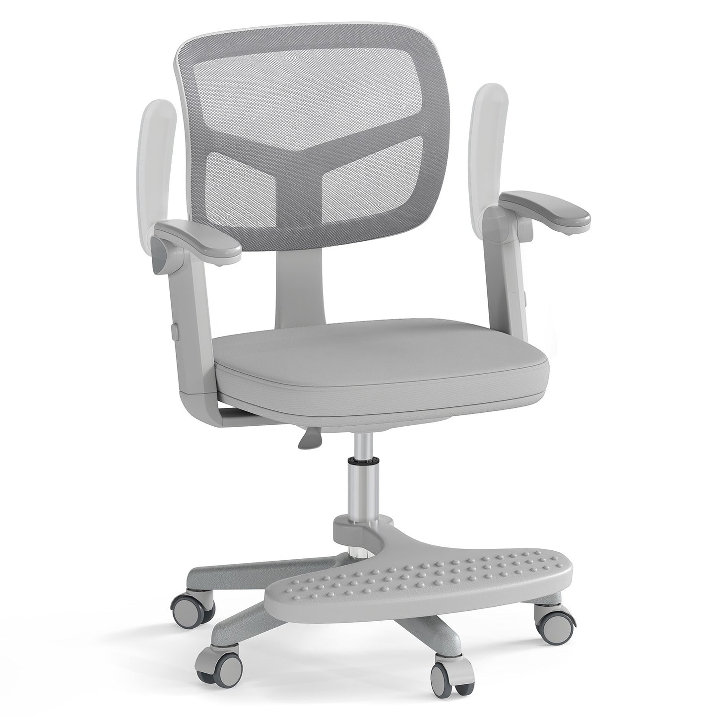 Children's Desk Chair, Adjustable Height 41-52 cm, Grey
