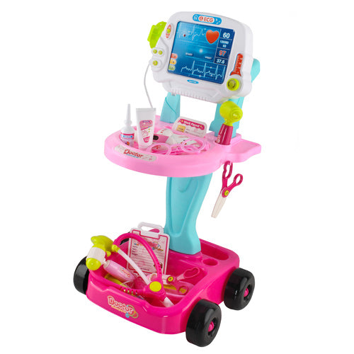 Children's Doctor Play Set with Stroller – 18 Pieces