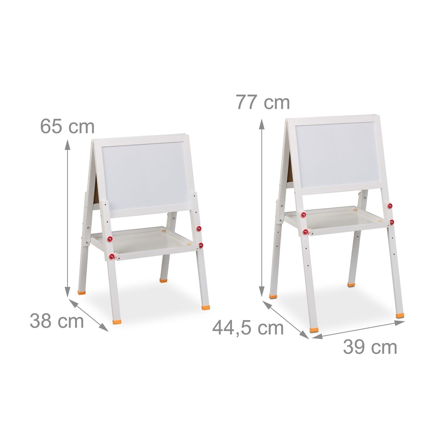 Children's Drawing Easel with Whiteboard & Chalkboard