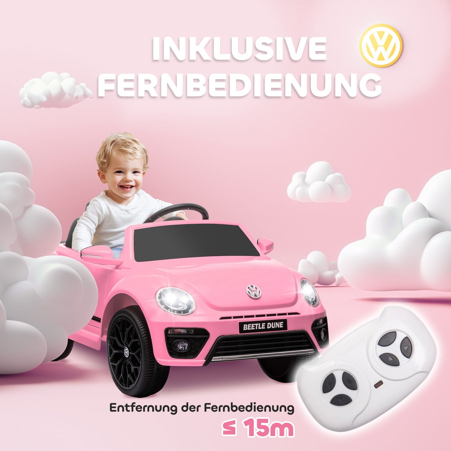 Electric car for children 12V with remote control, music & lights