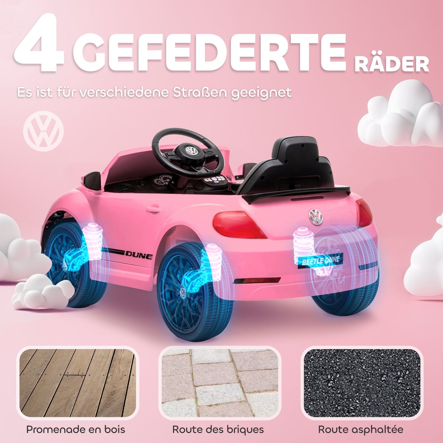 Electric car for children 12V with remote control, music & lights