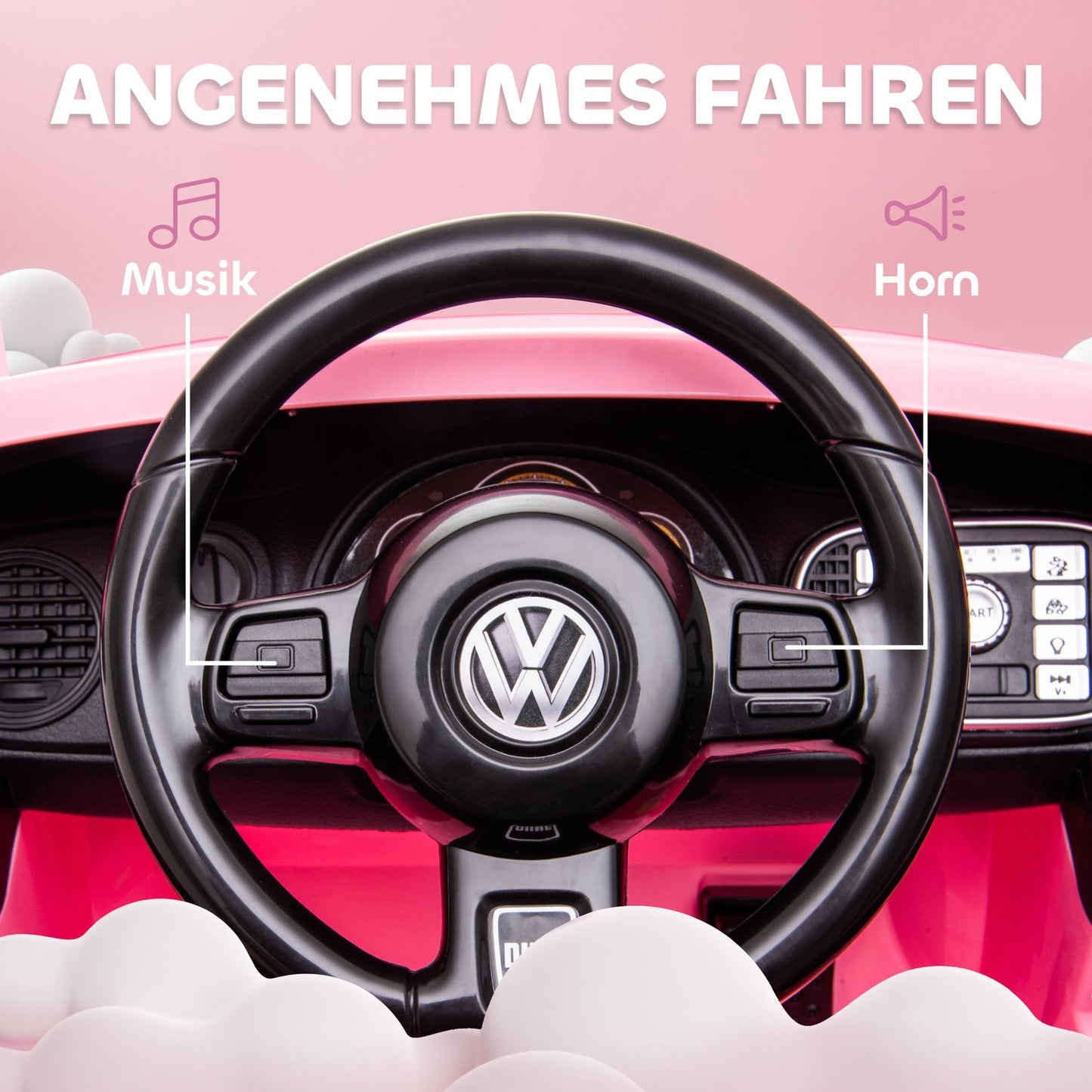 Electric car for children 12V with remote control, music & lights