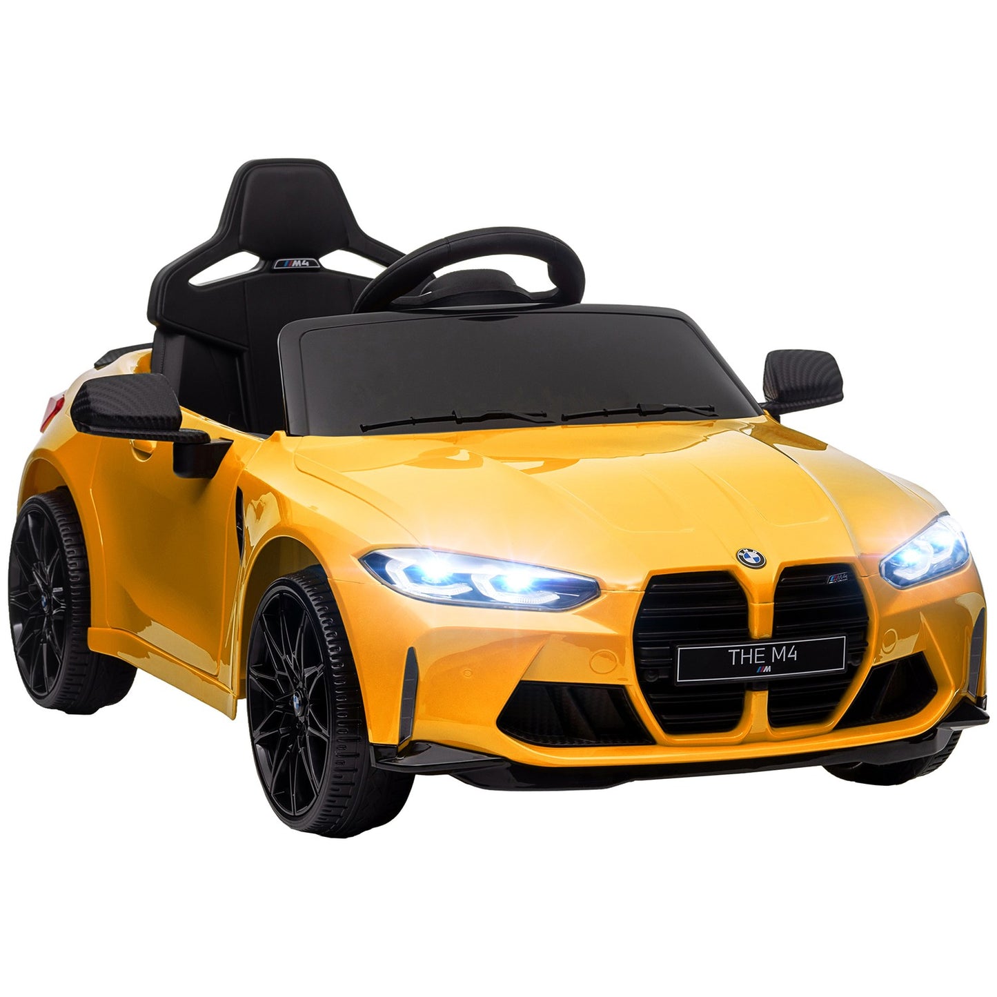 Electric car for children with remote control, MP3 & USB, yellow
