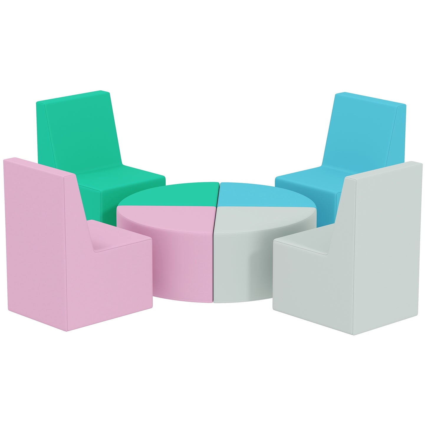Children's Foam Building Blocks Set, 8-Piece, Multicolor