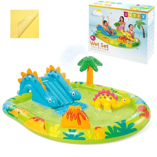 Children's Inflatable Water Playground with Slide and Sprinkler