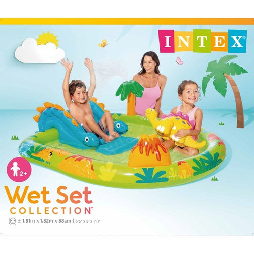 Children's Inflatable Water Playground with Slide and Sprinkler