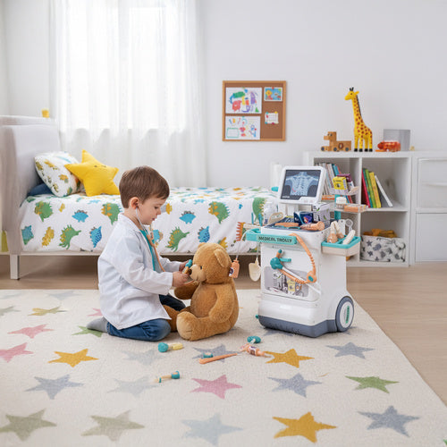 Children's Medical Kit with Trolley, ECG, 26 Pieces