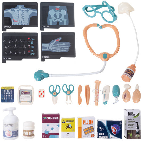 Children's Medical Kit with Trolley, ECG, 26 Pieces