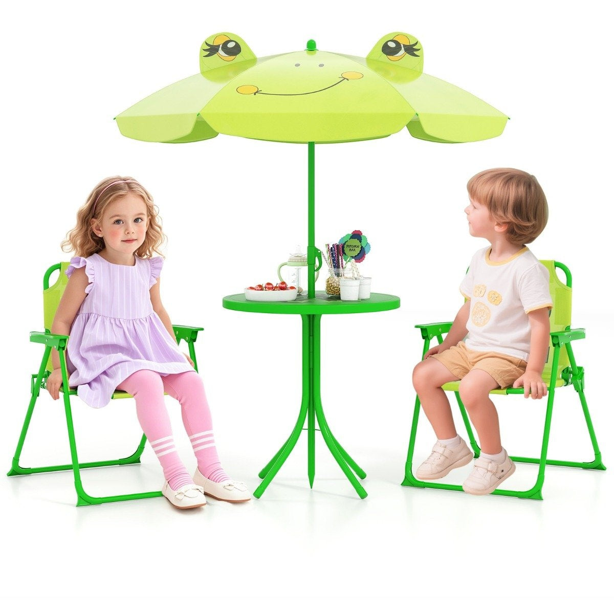 Children's Picnic Set with Umbrella – 4-Piece Folding Set