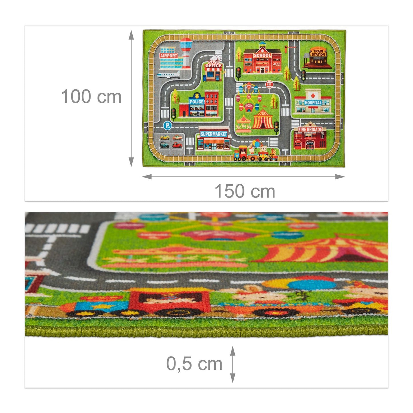 Children’s Playmat With Town Motif