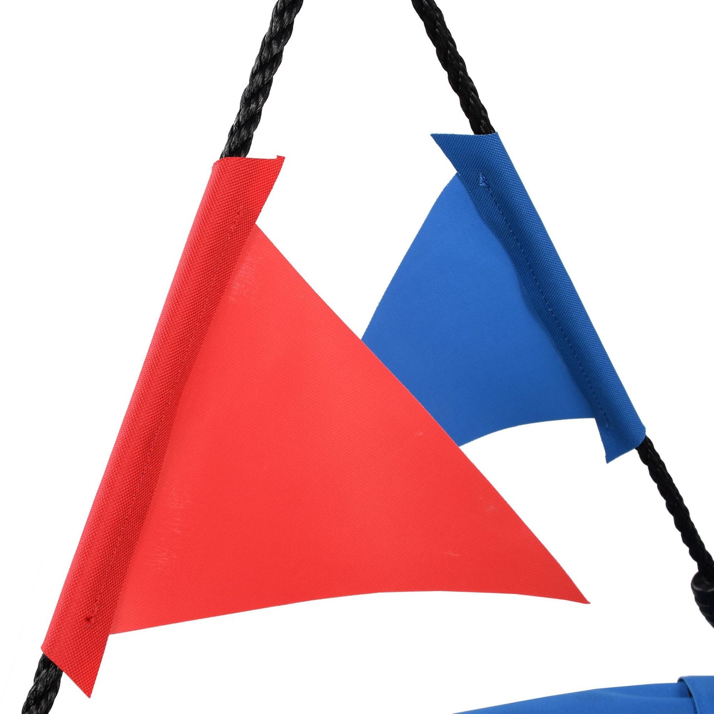 Children's Round Nest Swing with Colorful Pennants