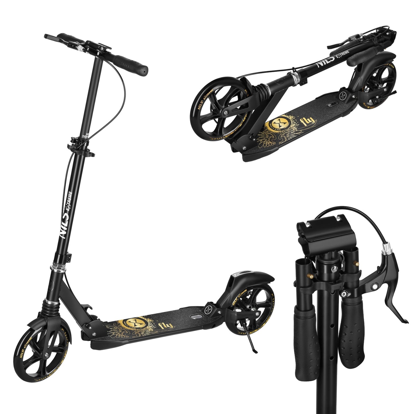 Children's Scooter, Gold, 200mm Wheels, Adjustable Handlebar