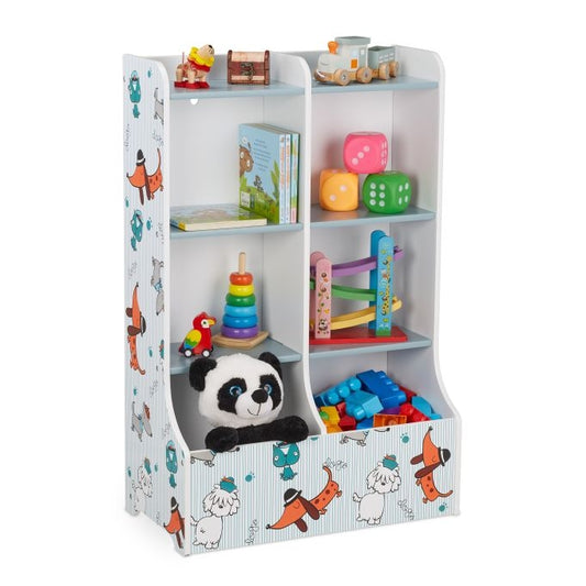 Children's Shelf with Puppies Motif