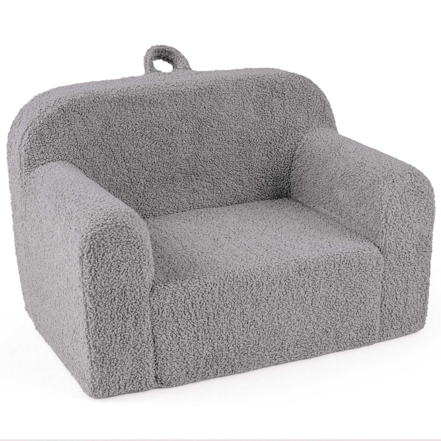 Children's Sofa with Armrests and Backrest, Grey, 62x40x41 cm