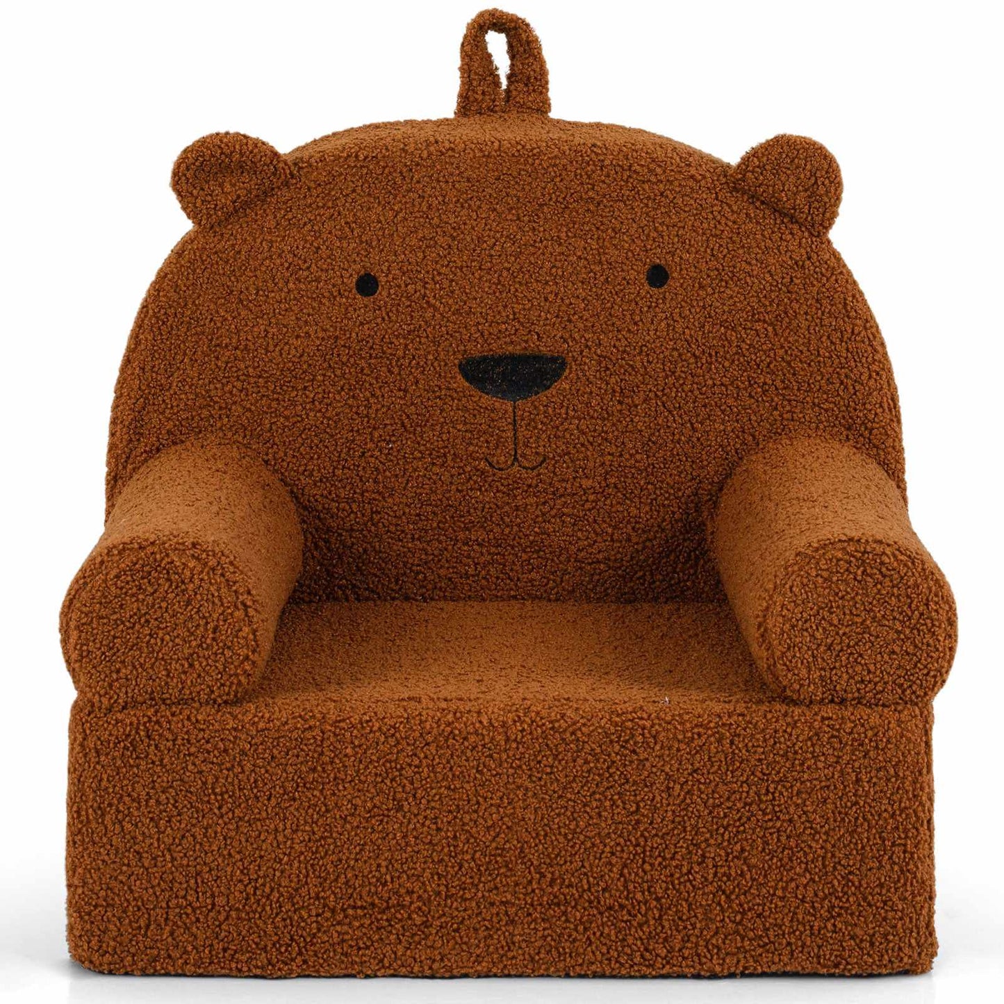 Children's Sofa with Removable Teddy Fleece Cover, Brown