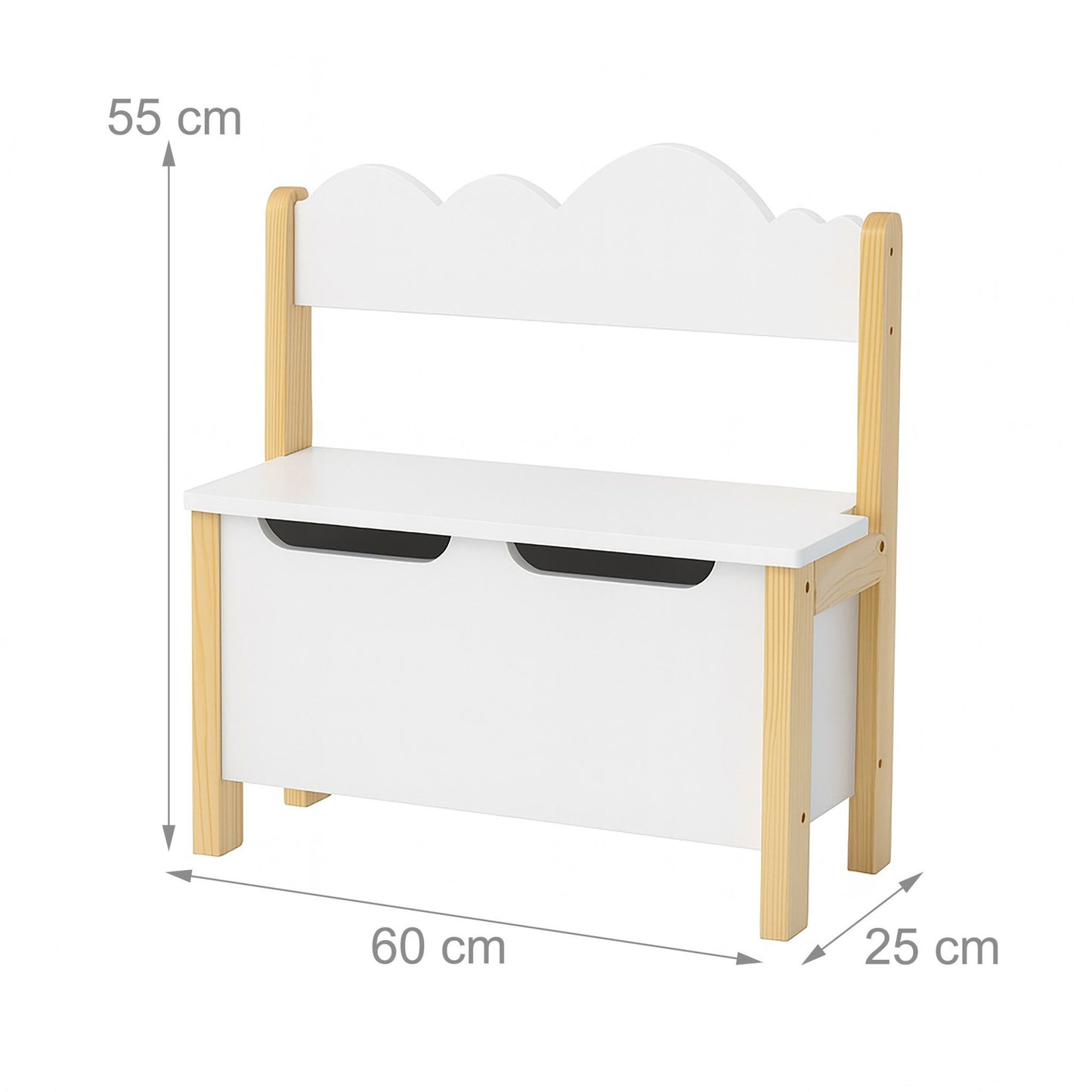 Children's Storage Bench with Toy Box, Hinged Lid