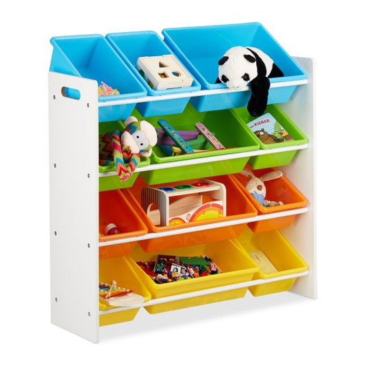 Children's Storage Shelf with Bins