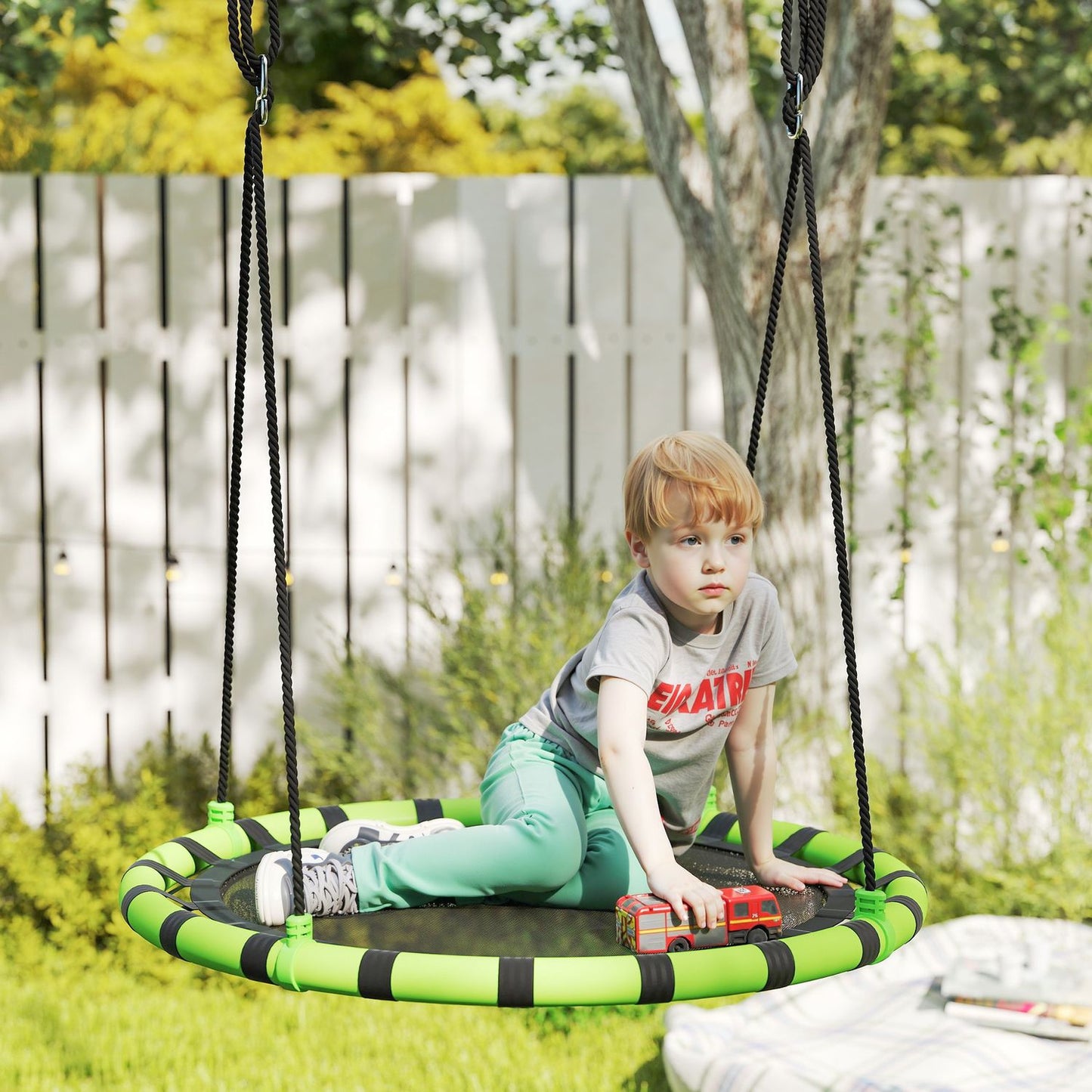 Children's Swing, 150 kg Capacity, Ø100 x 180 cm, Black
