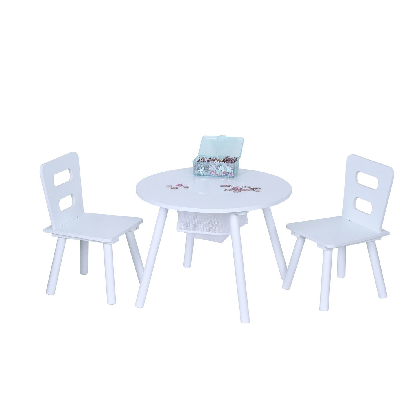 Children's Table and Chair Set with Storage