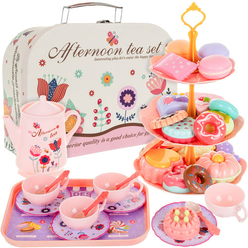 Children's Tea Set with Suitcase – 12-Piece Porcelain