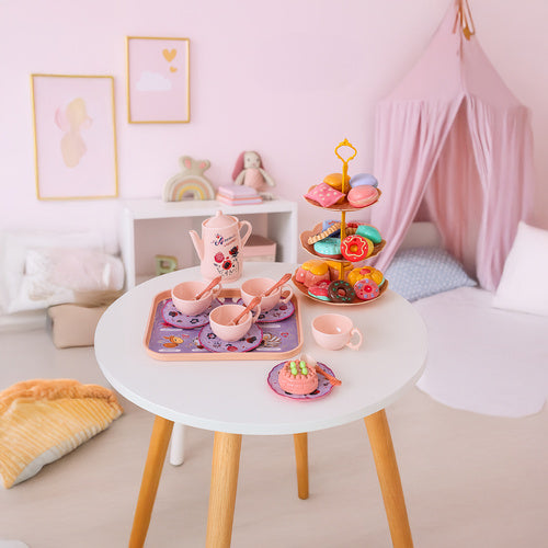 Children's Tea Set with Suitcase – 12-Piece Porcelain