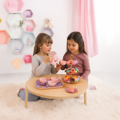 Children's Tea Set with Suitcase – 12-Piece Porcelain