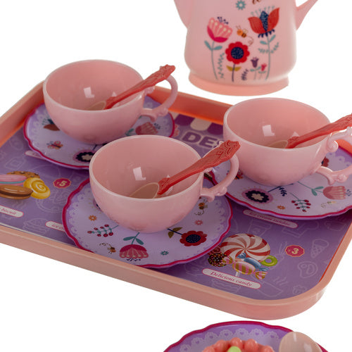 Children's Tea Set with Suitcase – 12-Piece Porcelain
