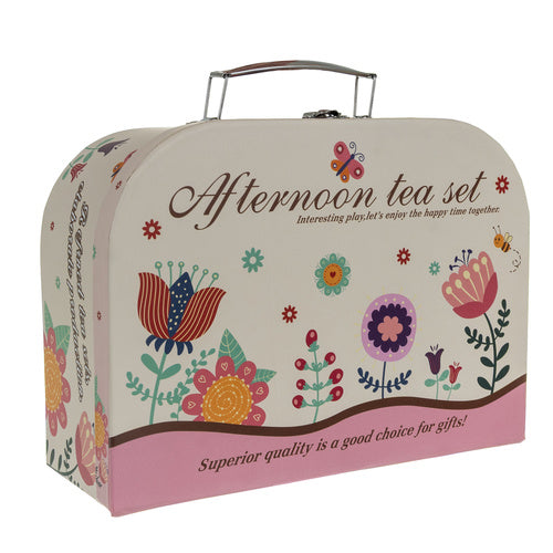 Children's Tea Set with Suitcase – 12-Piece Porcelain