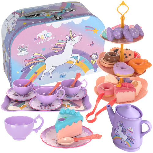Children's Tea Set with Sweets in Suitcase