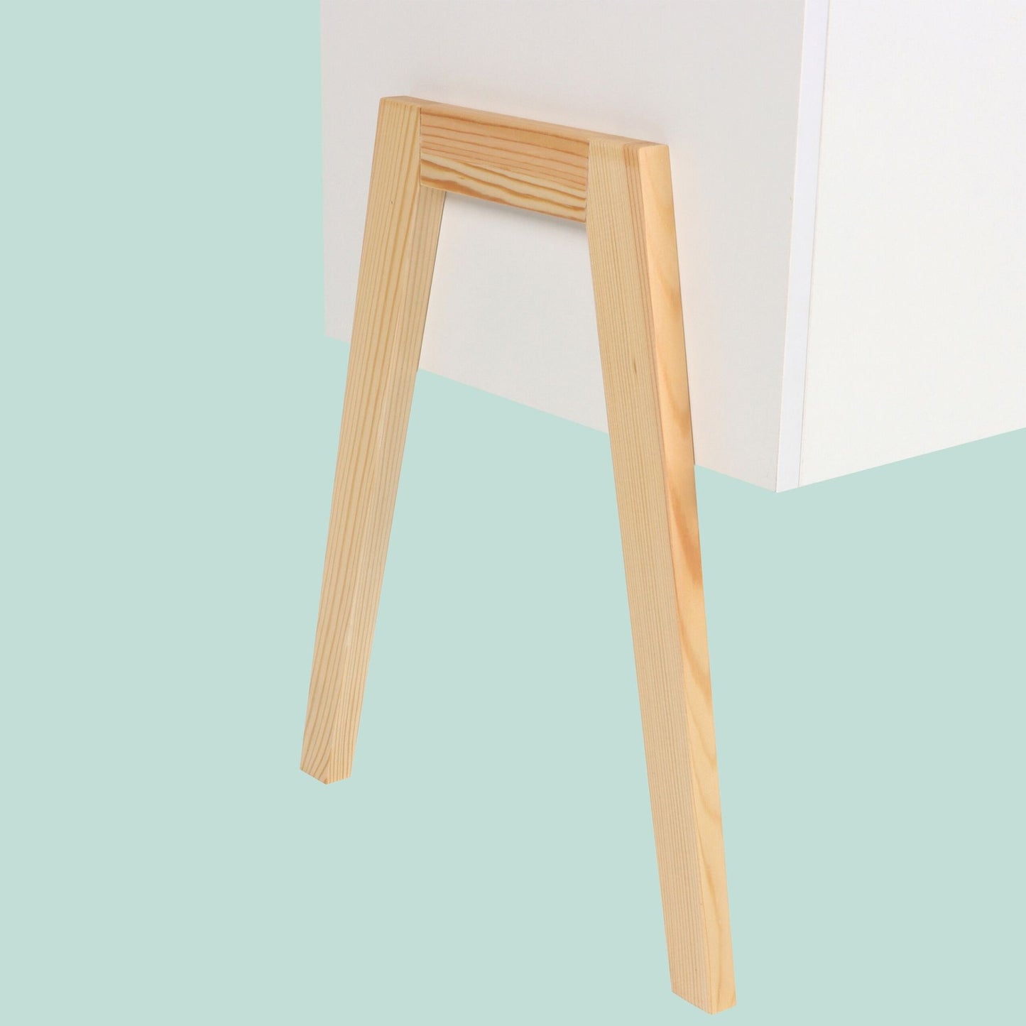 Children's Toy Chest – Scandinavian Design, Wooden Legs