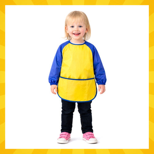 Children's Waterproof Painting Apron with Sleeves, Size S