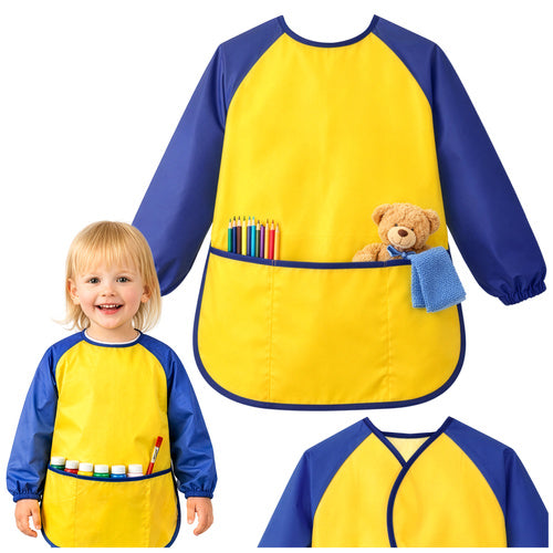 Children's Waterproof Painting Apron with Sleeves, Size S