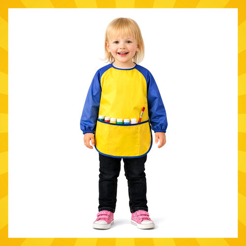Children's Waterproof Painting Apron with Sleeves, Size S
