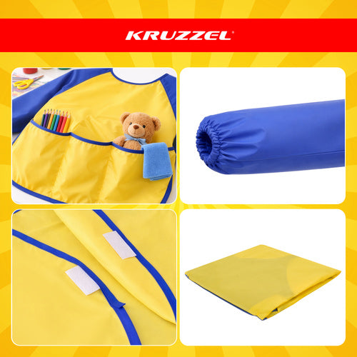 Children's Waterproof Painting Apron with Sleeves, Size S