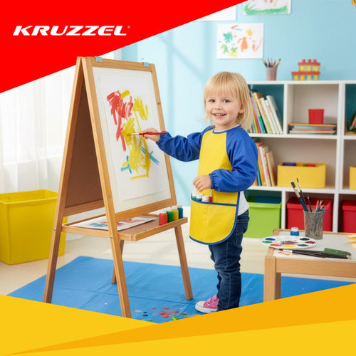 Children's Waterproof Painting Apron with Sleeves, Size S